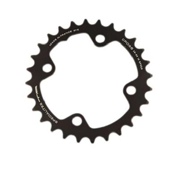 CHAINRING MTB DOUBLE Ø  80 INTER 28TEETH BLACK 4 ARMS CROSS (COMP.PEDALSET SRAM 2*10) TA