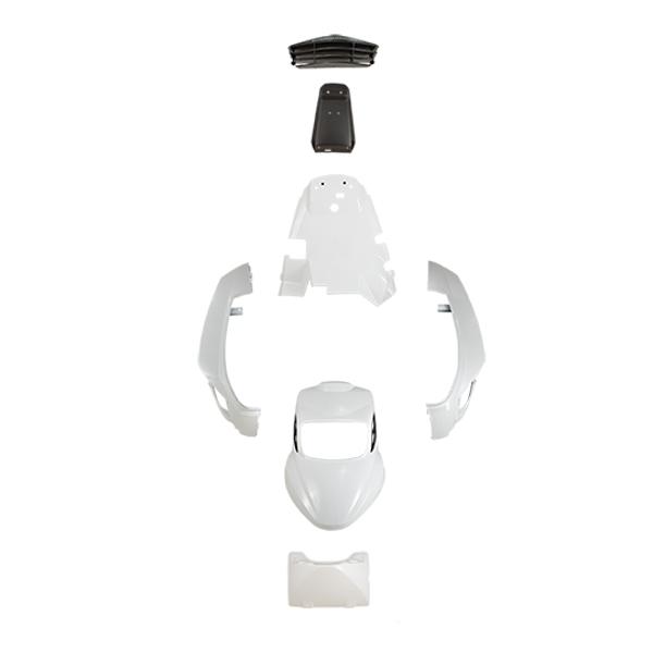 BODY KIT -SCOOTER- BCD FOR (PACK V2) BOOSTER/BW'S 2004-> WHITE   - 6 PARTS