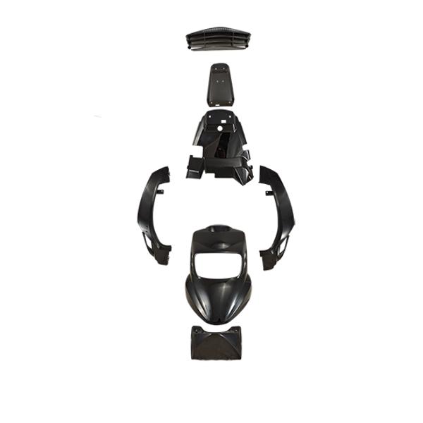 CARROSSERIE / CARENAGE SCOOTER BCD KIT (PACK V2)  BOOSTER / BW'S 2004-> NOIR (6 PIECES)
