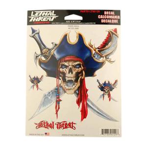 AUTOCOLLANT LETHAL THREAT CRANE DE PIRATE (15X20CM)  LT90129