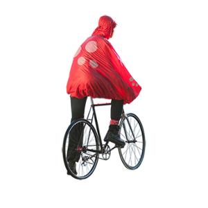 PONCHO RAIN PROTECTION SPAD FULAP RED ONE SIZE (VISOR.LIGHT.REFLECTING DESIGNS..)