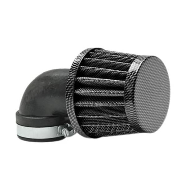 AIR FILTER TUN'R Ø28-35 CONICAL KN GM ANGLE 90° CARBON