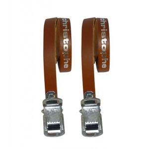 BELT FOOT STRAP ZEFAL VINTAGE ROAD LEATHER BROWN (PAIR)