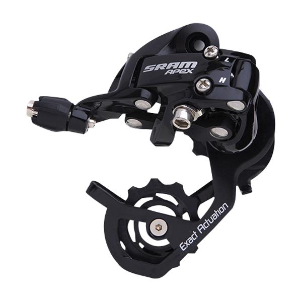 DERAILLEUR ROUTE AR SRAM APEX 10V. NOIR ALU CHAPE MOYENNE