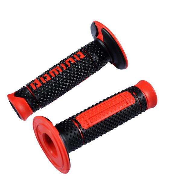 GRIPS DOMINO A260 CROSS/ENDURO BLACK/RED (PAIR) 120mm