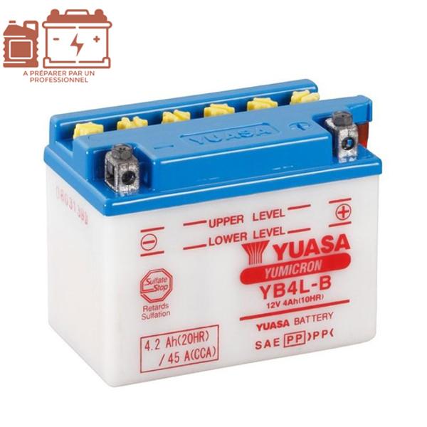 BATTERY YB4L-B YUASA 12V4Ah YUMICRON L: 120 W: 70 H: 92 - WITH ACID