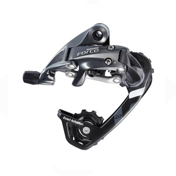 DERAILLEUR ROUTE AR SRAM FORCE 22 WIFLI 11V. CARBONE / ALU  NOIR CHAPE MOYENNE