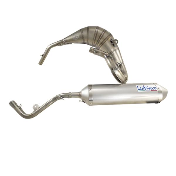 EXHAUST -GEARED 50cc- LEOVINCE X-FIGHT FOR MBK XLIMIT/YAMAHA DT50 03->12 SILENCER ALU UPPER LEFT