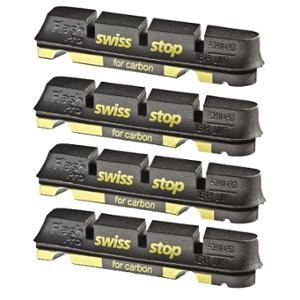 BRAKE PAD -ROAD- SWISSSTOP FLASH PRO BLACK PRINCE CARBON RIM FOR SHIMANO ET SRAM (2 PAIRS)