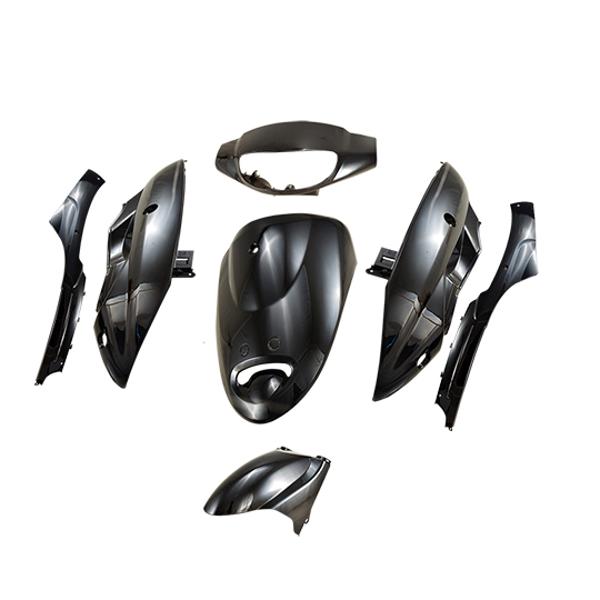 BODY KIT -SCOOTER- TUN'R FOR CHINESE SCOOTER PAINTED BLACK  - 7 PARTS