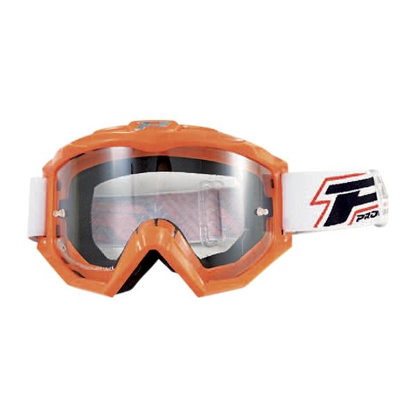 LUNETTE / MASQUE CROSS PROGRIP 3201 DUAL ORANGE ANTI-RAYURE / ANTI UV - HOMOLOGUE CE