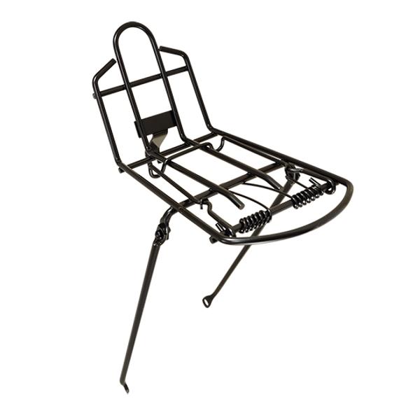LUGGAGE RACK -FRONT- 26'' BLACK STEEL 10kg  (SPRING CLIP)