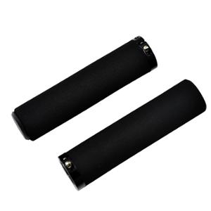 GRIPS BICYCLE OPTIMIZ LOCK ON SIMPLE FOAM COMFORT BLACK WITH CAP 130mm (PAIR)