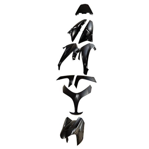 CARROSSERIE / CARENAGE MAXI SCOOTER TUN'R KIT  500 YAMAHA TMAX 2008 ->2011 NOIR (9 PIECES)