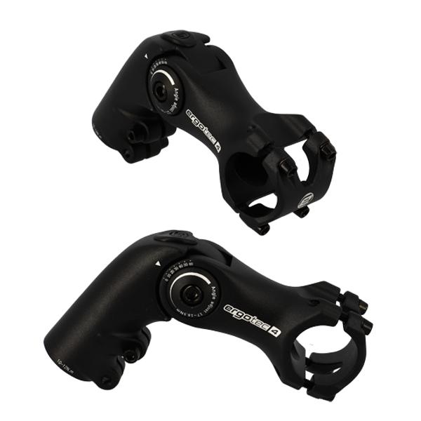H.B STEM ADJUSTABLE AHEAD SET 1''1/8 L90 ERGOTEC OCTOPUS AHEAD 50 ALU BLACK 0/+60° 31.8 HANDLEBAR