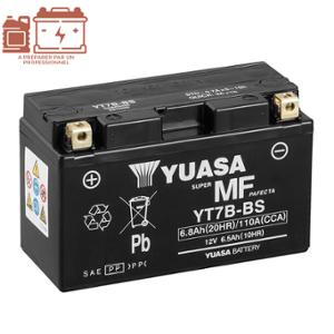 BATTERIE YT7B-BS YUASA 12V6.5AH SANS ENTRETIEN (AVEC ACIDE)