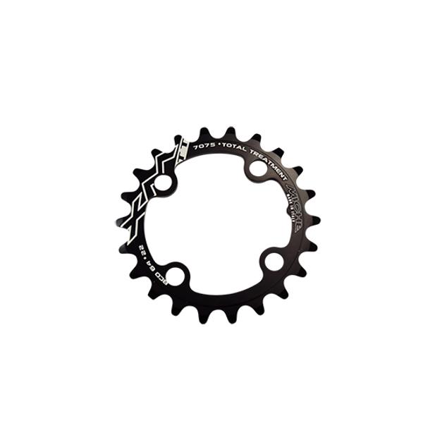 CHAINRING MTB TRIPLE Ø  64 INTER 22TEETH BLACK 4 ARMS MICHE 9/10V