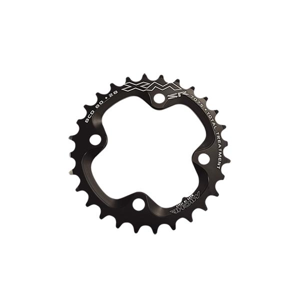 PLATEAU VTT DOUBLE DIAM  80 INTER 28DTS NOIR 4 BRANCHES MICHE 10V COMP. SRAM X0 / XX