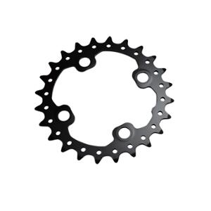 CHAIN RING -MTB- DOUBLE Ø 64 INTER 24 TEETH BLACK 4 SPOKES SHIMANO ORIGINAL SLX M675/XT 785