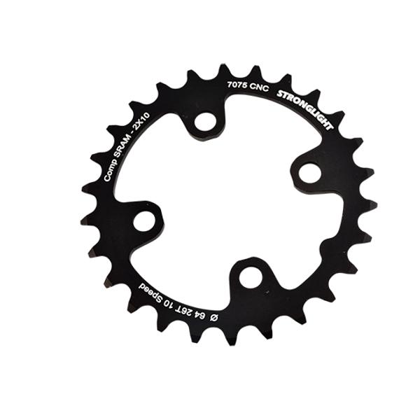 PLATEAU VTT DOUBLE DIAM  64 INTER 26DTS NOIR 4 BRANCHES ALU 7075 STRONG 10V SRAM XX+SHIMAN