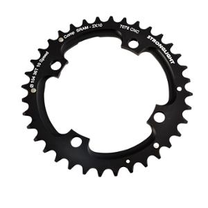 PLATEAU VTT DOUBLE DIAM 104 EXT. 36DTS NOIR 4BR. ALU 7075 STRONG 10V SRAM (PLATEAU FILETE)