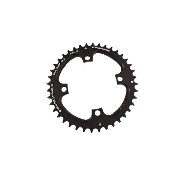 PLATEAU VTT DOUBLE DIAM 104 EXT.40DTS NOIR 4BR. ALU 7075 STRONG 10V SRAM (PLATEAU FILETE)