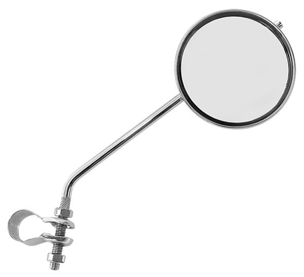 WING MIRROR BICYCLE CHROME WITH COLLAR LEFT/RIGHT WITHOUT REFLECTOR