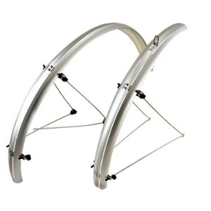 MUDGUARD HYBRID 28'' STRONG PLASTIC BY ROD 48mm SILVER (PAIR)