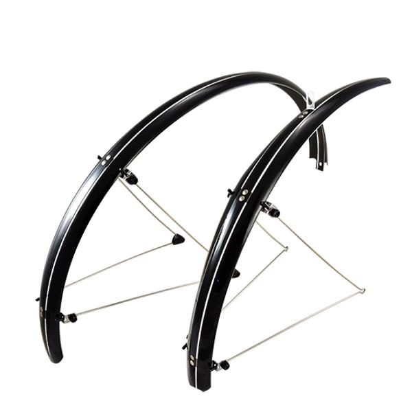 GARDE BOUE VTC / VTT 26'' STRONG TOUR PLASTIQUE A TRINGLES 54MM NOIR BRILLANT (PR)