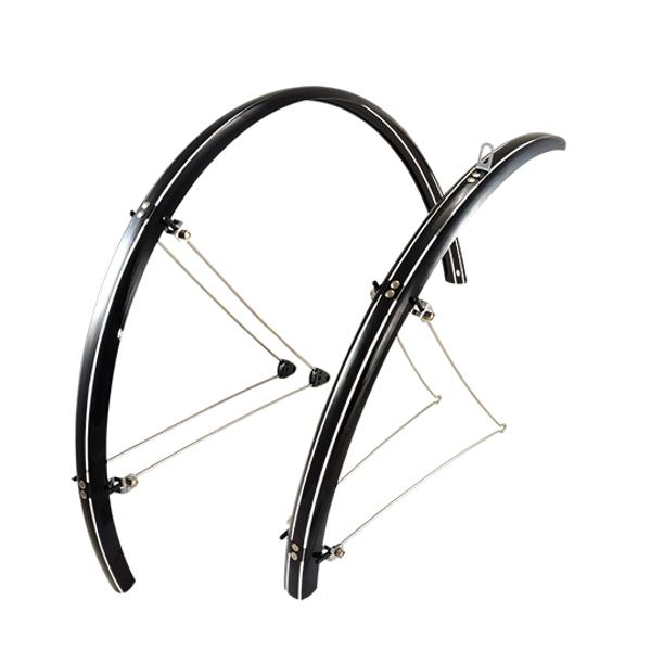 MUDGUARD ROAD 700 STRONGLIGHT PLASTIC BY RODS STRONGLIGHT 35mm BLACK (PAIR)