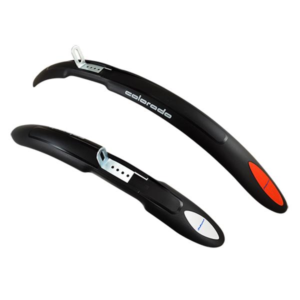 "GUARDABARROS MTB 20/24"""" POLISPORT COLORADO JUNIOR CLIPS NEGRO V-BRAKE (PR)"