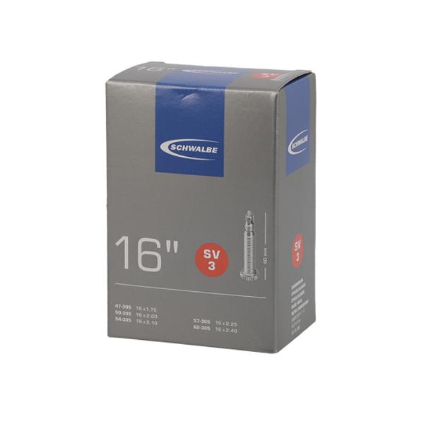 CHAMBRE A AIR VELO 16" X 1.75-2.40 (47 / 62-305) VP SCHWALBE STANDARD SV3