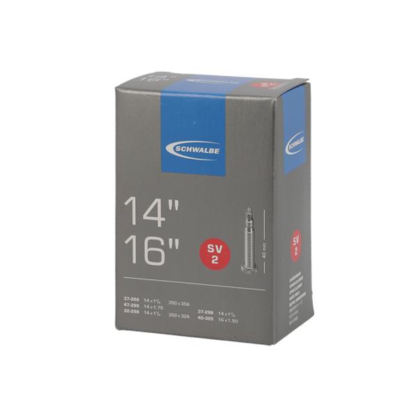 CHAMBRE A AIR VELO 14" X 1 1 / 4-1.90 (350A - 32 / 47-279 / 298) VP SCHWALBE STANDARD SV2