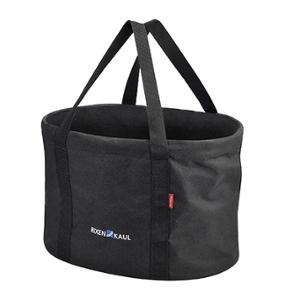 BASKET -FRONT- WITH CLIPS FOLDABLE FABRIC KLICKFIX SHOPPER BLACK 35X25X29CM 24L (SOLD WITHOUT MOUNT)