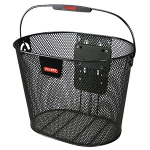 CLIP ON FRONT BASKET STEEL KLICKFIX OVAL + 18L BLACK WITH HANDLE 36x27x25cm  - WITHOUT BRACKET