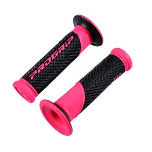 GRIPS PROGRIP 732 BLACK/PINK FUSHIA (PAIR) DOUBLE DENSITY 122mm