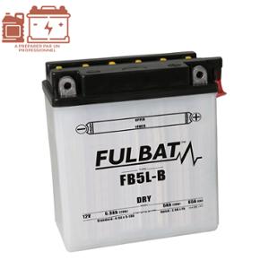 BATTERIE FB5L-B FULBAT 12V5AH LG120 L60 H130 (LIVRE AVEC ACIDE)