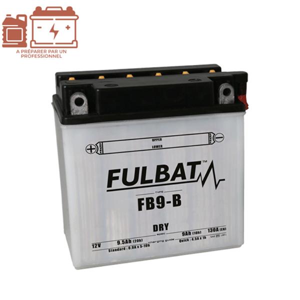 BATTERIE FB9-B FULBAT 12V9AH LG135 L75 H139 (LIVRE AVEC ACIDE)