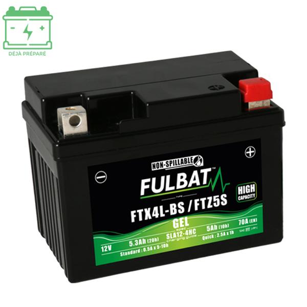 BATTERIE 12-4 FULBAT 12V4AH LG110 L68 H89 (FTX4LBS / FTZ5S) (GEL - SANS ENTRETIEN) -ACTIVEE