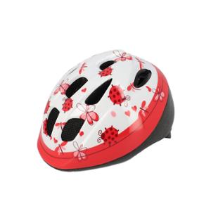 CASQUE ENFANT BABY HEADGY LADY BIRD BLANC / ROSE AVEC REGLAGE OCCIPITAL 46 / 53