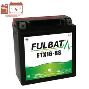 BATTERIE FTX16-BS FULBAT 12V14AH LG150 L87 H161 (LIVRE AVEC ACIDE - SANS ENTRETIEN)