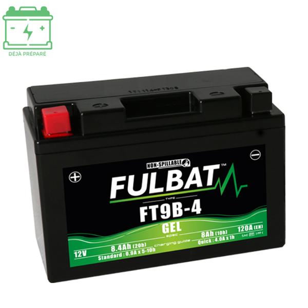 BATTERIE FT9B-4 (BS) FULBAT 12V8AH LG150 L68 H105 (GEL- SANS ENTRETIEN) -ACTIVEE USINE