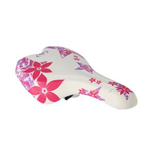 SELLE ENFANT JUNIOR 20 / 24 POUCES MONTE GRAPPA 998 OK GO BLANC / ROSE AVEC CHARIOT DE SELLE