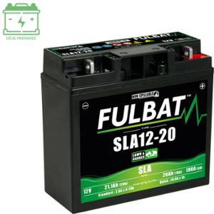 BATTERY 12-20 FULBAT 12V20AH LG182 W77 H168 NO MAINTENANCE FACTORY ACTIVATED MOTOCULTURE