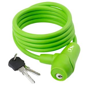 ANTIVOL VELO SPIRAL A CLE D 8X 1.50M SILICONE VERT