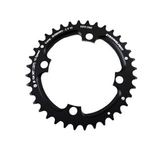 PLATEAU VTT DOUBLE DIAM 104 EXTER 36DTS NOIR 4 BR. ALU 7075 STRONG COMP. SHIMANO 10V