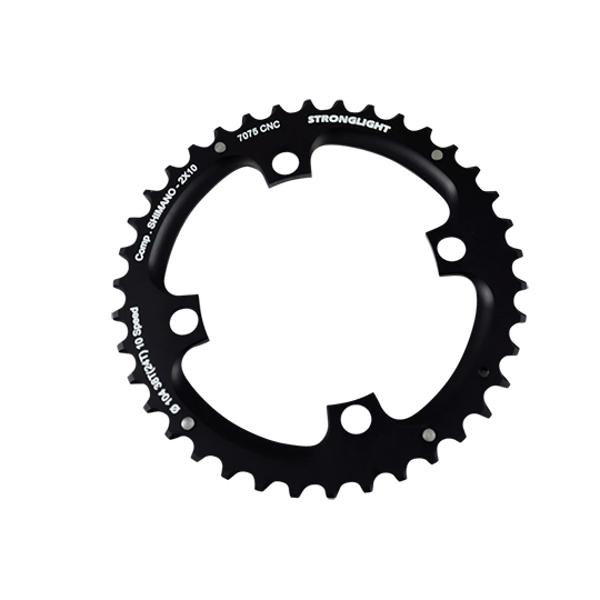 PLATEAU VTT DOUBLE DIAM 104 EXTER 38DTS NOIR 4 BR. ALU 7075 STRONG COMP. SHIMANO 10V