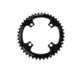PLATEAU VTT DOUBLE DIAM 104 EXTER 42DTS NOIR 4 BR. ALU 7075 STRONG COMP. SHIMANO 10V