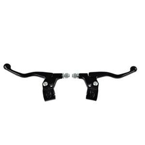 LEVER -BRAKE- MOPED TUN'R ALU BLACK SHORT (PAIR)