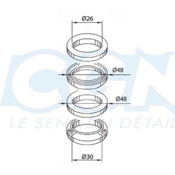 JEU DIRECTION MECABOITE TEKNIX ADAPT. XPOWER / TZR 04->